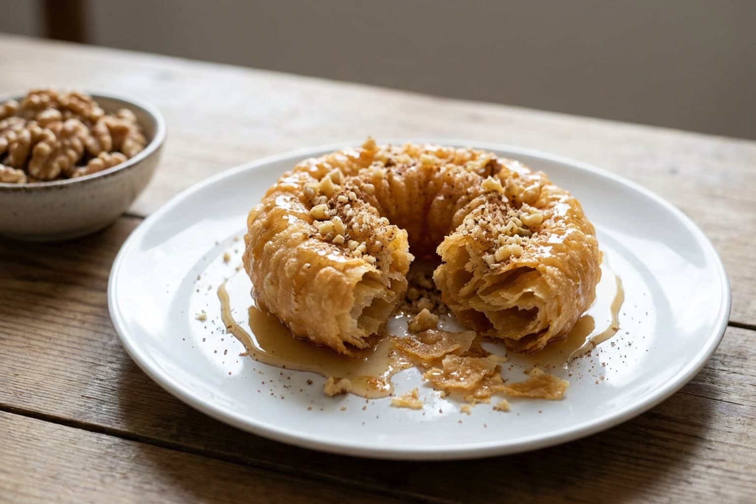 Diples: Traditionelles griechisches frittiertes Gebäck mit Honigsirup