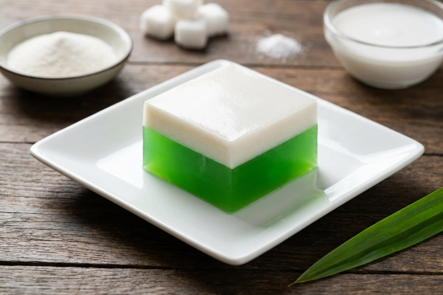Pandan-Kokos-Gelee (Rau Cau Dua)
