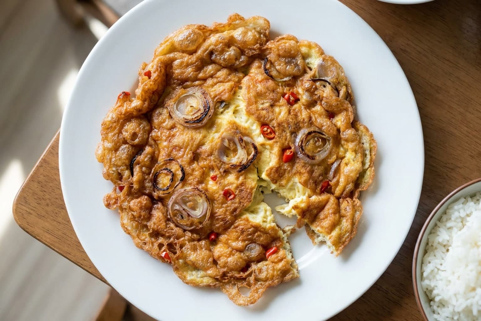 Telur Dadar Bawang (Soğanlı Omlet)