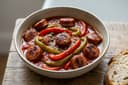Spetzofai: Hearty Greek Sausage and Pepper Stew