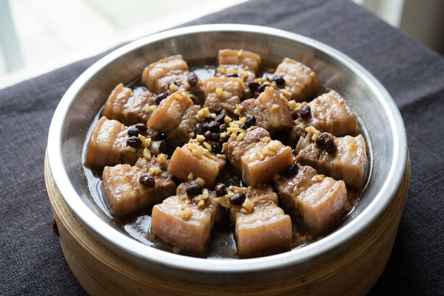 Costillas de cerdo al vapor con salsa de frijoles negros