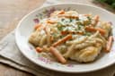 Fisch in cremiger Gemüsesauce