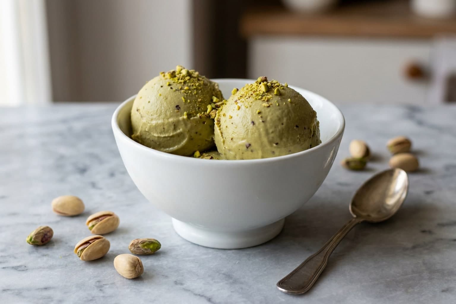 Gelato Artigianale al Pistacchio (Handgemachtes Pistazien-Gelato)