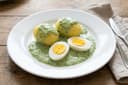Frankfurter Grüne Soße (Salsa Verde di Francoforte) con Patate Bollite e Uova