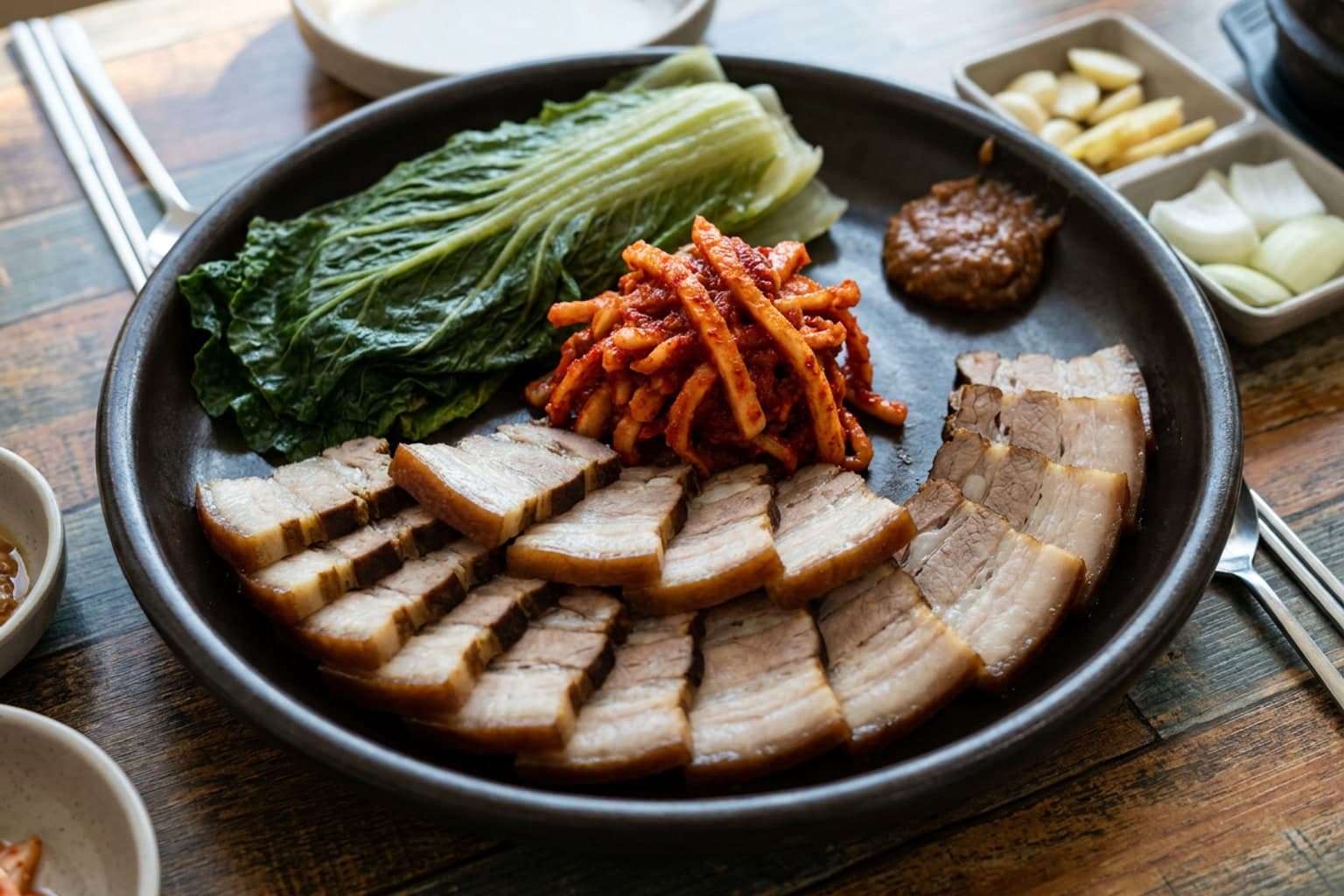 Bossam (Napa Cabbage Pork Wraps)