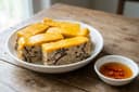 Vietnamesischer gedämpfter Eier-Fleischkuchen