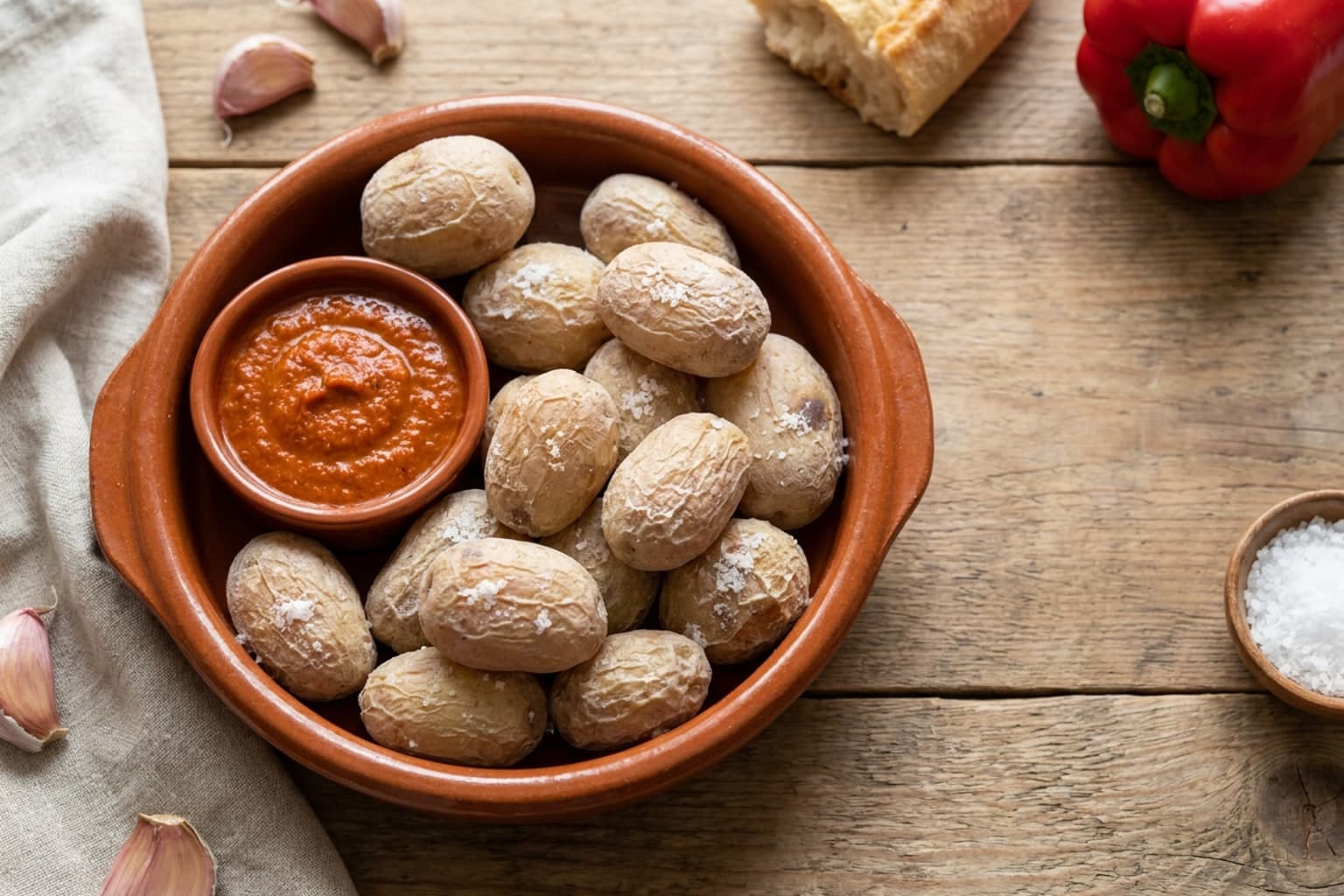 Papas Arrugadas con Mojo Picón (Wrinkled Potatoes with Spicy Sauce)