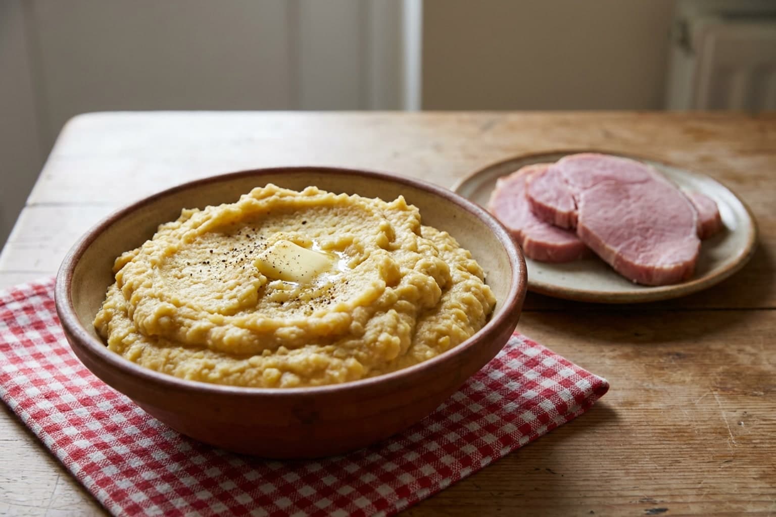 Traditioneller Nordenglischer Erbsenpudding
