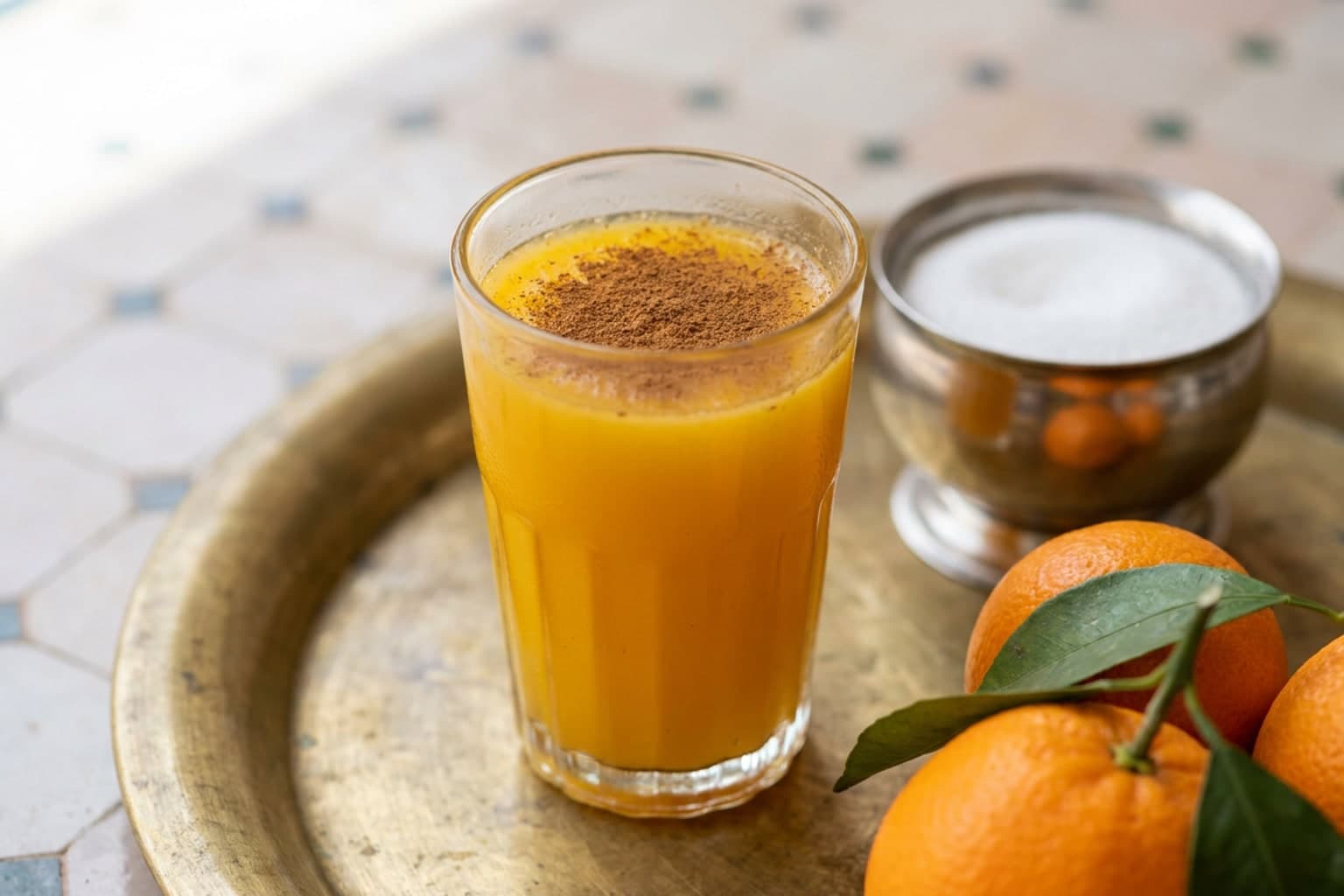 Jus d'orange marocain à l'eau de fleur d'oranger