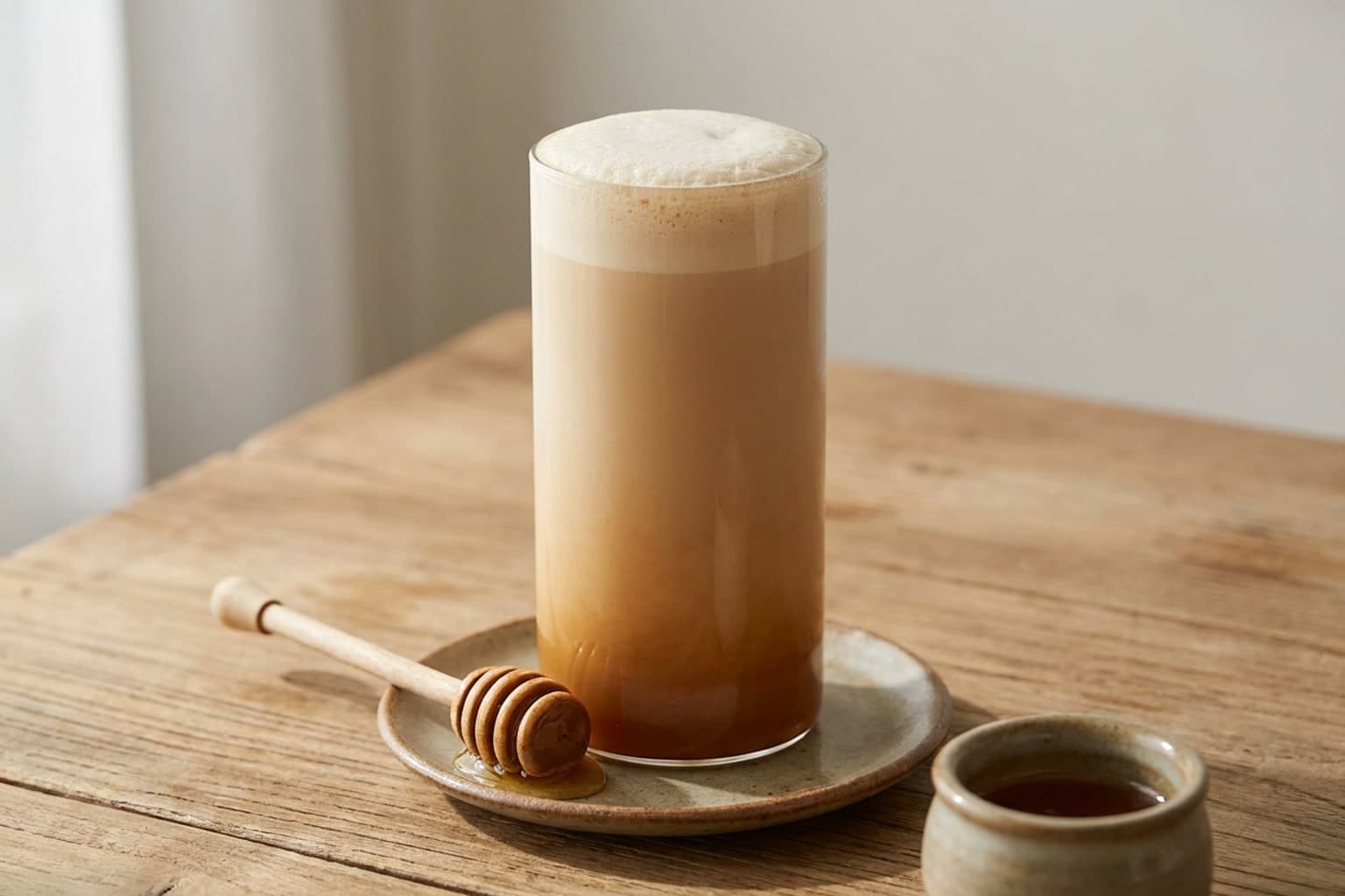 Cremiger Oolong-Honig-Milchtee