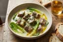 Traditional Greek Lamb Fricassee with Greens