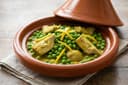Erbsen-Artischocken-Tagine